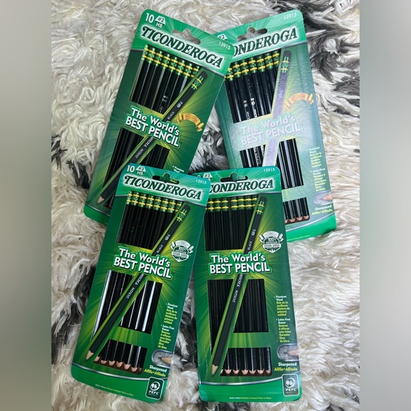 Dixon x Ticonderoga Num2 Pencils for Grade K-12, Black Pack of 4- 10 Count - Picture 5 of 6